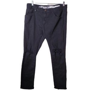 Reason Jeans Mens 38x31 Distressed Grunge Streetwear Saturday Goth New York